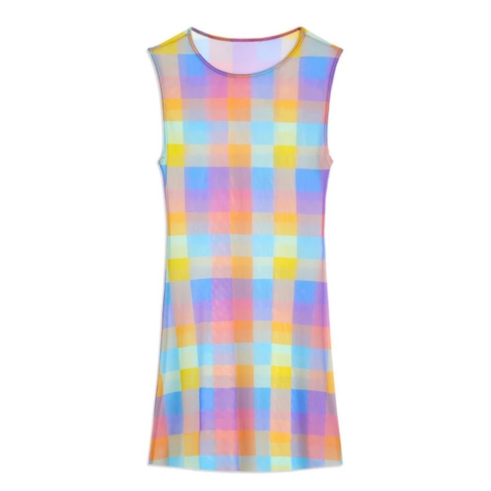 WeWoreWhat Multicolor Checkered Dress - Picture 4 of 8